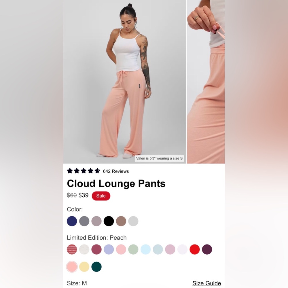 Comfrt Cloud Lounge Pants Size M